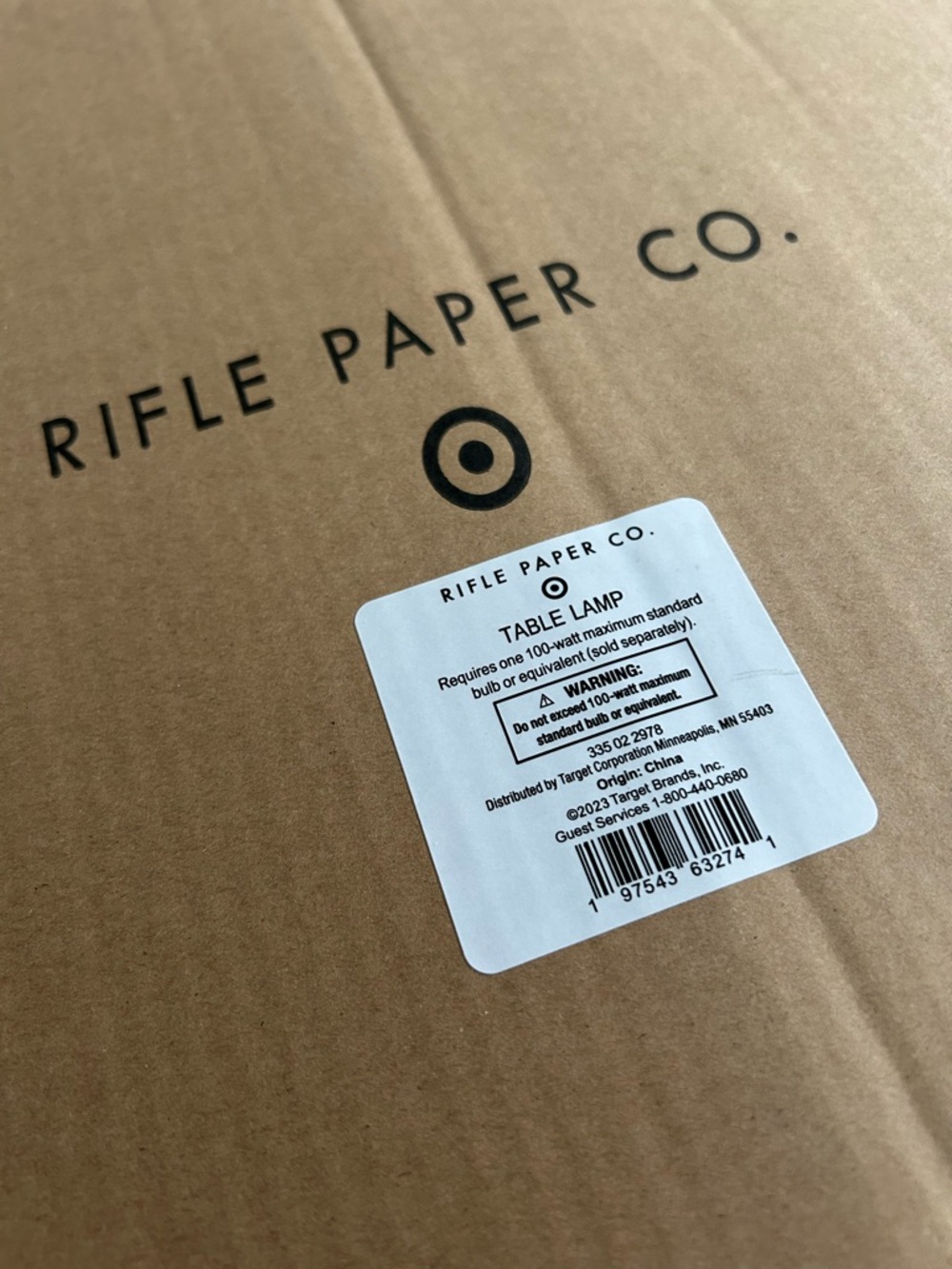 Rifle Paper Co. x Target Floral Lamp w/ Empire Velvet Shade, Juniper Forest NWT - Picture 6 of 8